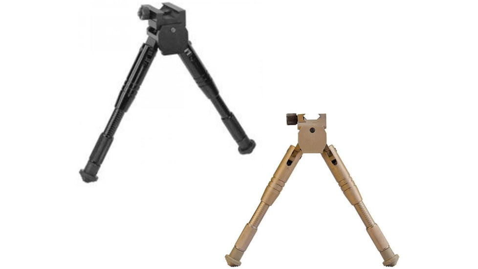 Caldwell AR Shooting Bipod - Prone Position, Black, Desert Tan