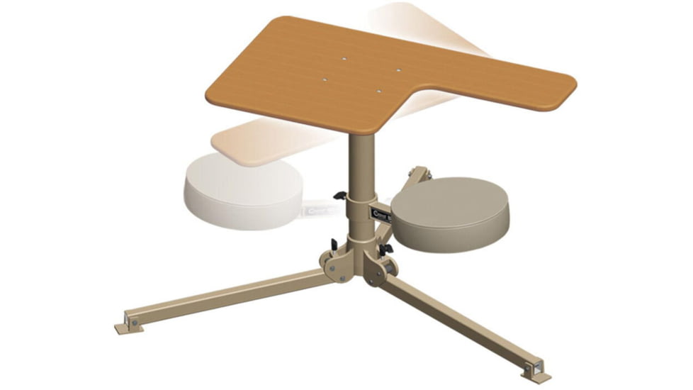 Caldwell BR Pivot Premium Shooting Bench, Hardwood, Right and Left Handed