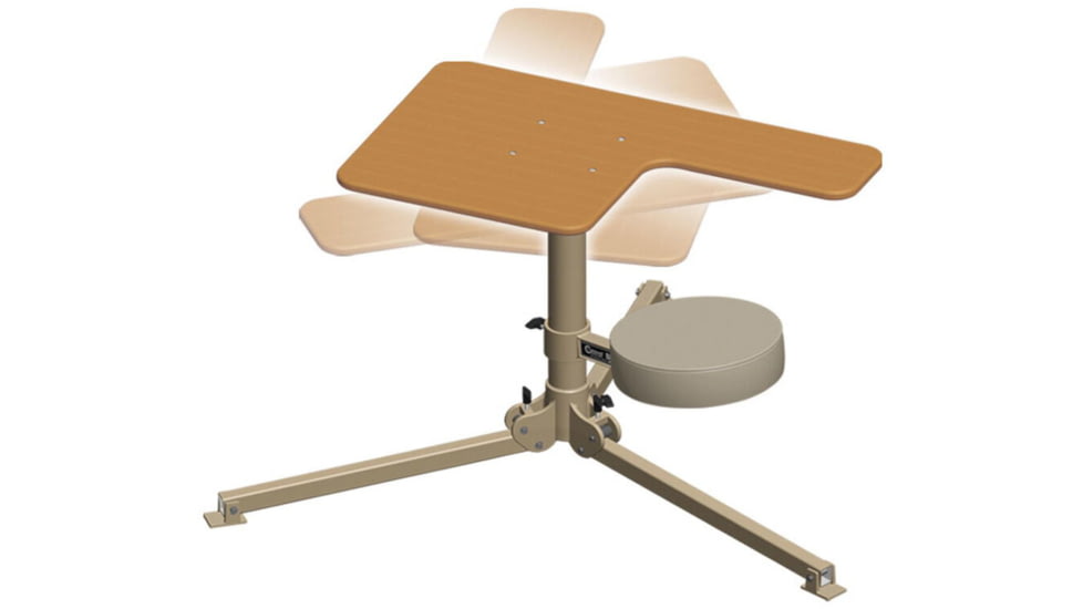 Caldwell BR Pivot Premium Shooting Bench, Hardwood, Right and Left Handed