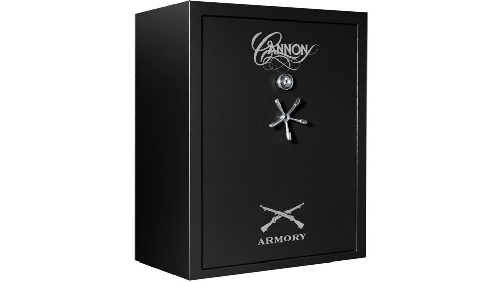 Cannon Safe Armory A54 80 Gun Safe, 60x48x30in - Hammertone Black/Chrome A54-H1FDC-13
