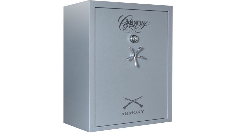 Cannon Safe Armory A54 80 Gun Safe, 60x48x30in - Hammertone Gray/Chrome A54-H2FDC-13