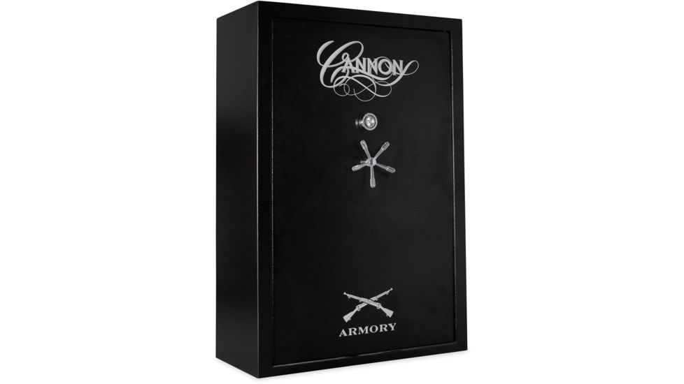 Cannon Safe Armory A64 80 Gun Safe, 72x48x30in - Hammertone Black/Chrome A64-H1FDC-13