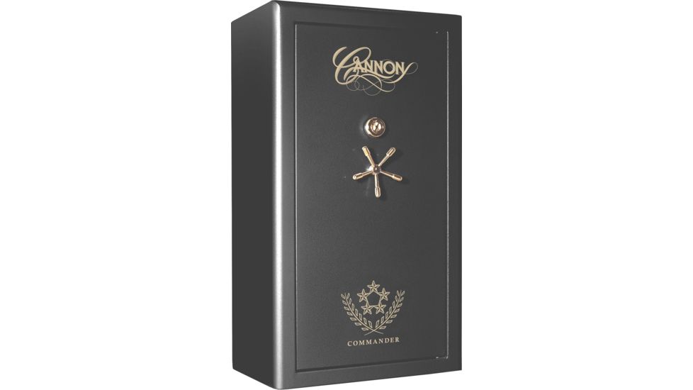 Cannon Safe Commander 43 Fireproof 36 Gun Safe, 72x40x28in - Hammertone Gray/Brass CO43-H2FDB-13