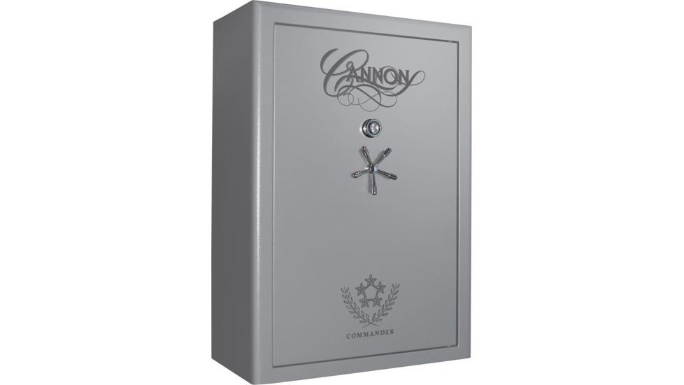 Cannon Safe Commander 54 Fireproof 48 Gun Rifle Safe, 72x50x28in - Hammertone Gray/Chrome CO54-H2FDC-13
