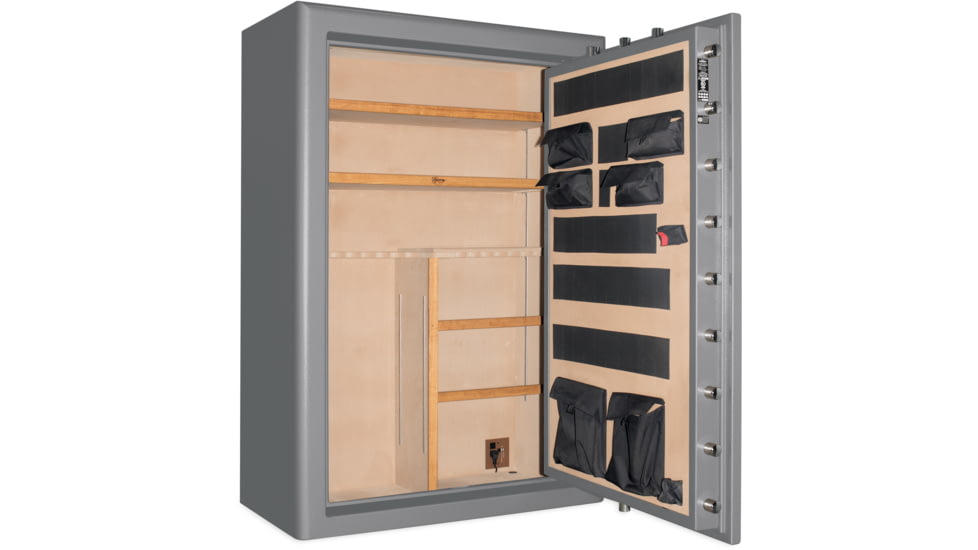 Cannon Safe Commander 54 Fireproof 48 Gun Rifle Safe, 72x50x28in - Hammertone Gray/Chrome CO54-H2FDC-13
