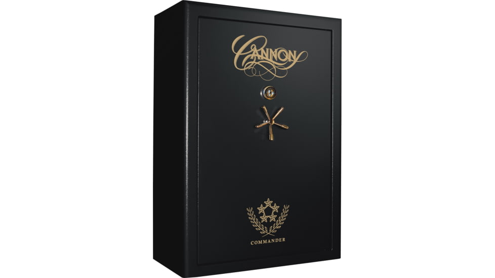 Cannon Safe Commander 54 Fireproof 48 Gun Rifle Safe, 72x50x28in - Hammertone Black/Brass CO54-H1FDB-13