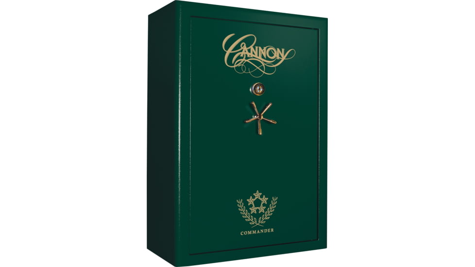 Cannon Safe Commander 54 Fireproof 48 Gun Rifle Safe, 72x50x28in - Hammertone Green/Brass CO54-H4FDB-13