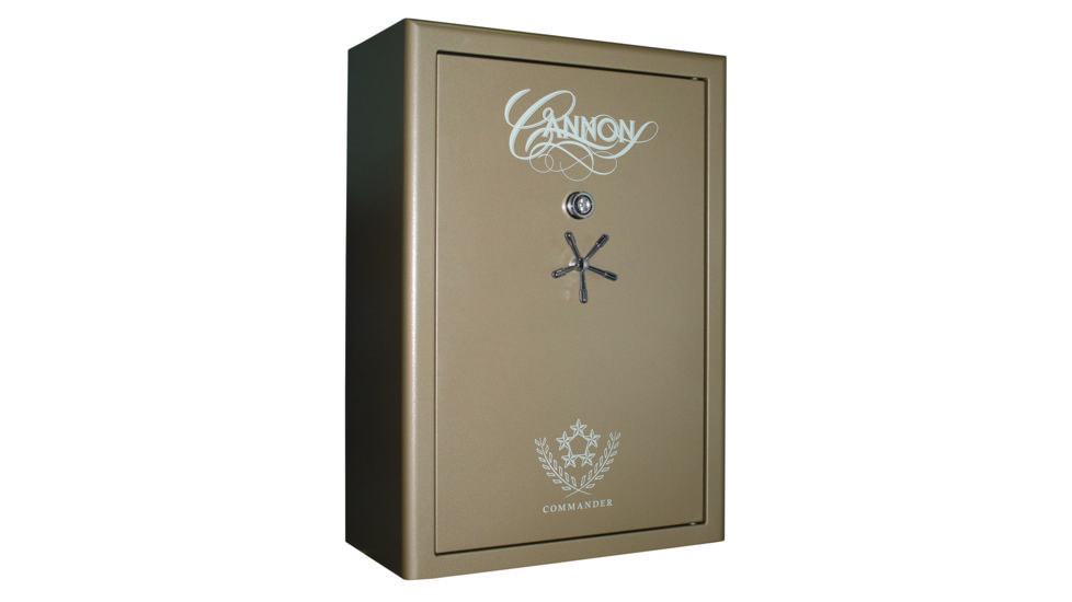 Cannon Safe Commander Safe 48 Gun, Hammertone Beige/Chrome, 48 gun CO54-H3FDC-15