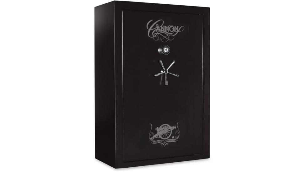 Cannon Safe Deluxe 33 Fireproof 36 Gun Safe, 60x40x24in - Hammertone, Black/Chrome CA33-H1FDC-13