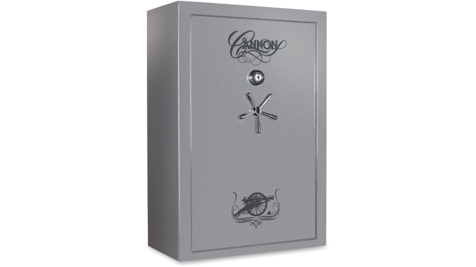 Cannon Safe Deluxe 33 Fireproof 36 Gun Safe, 60x40x24in - Hammertone, Gray/Chrome CA33-H2FDC-13