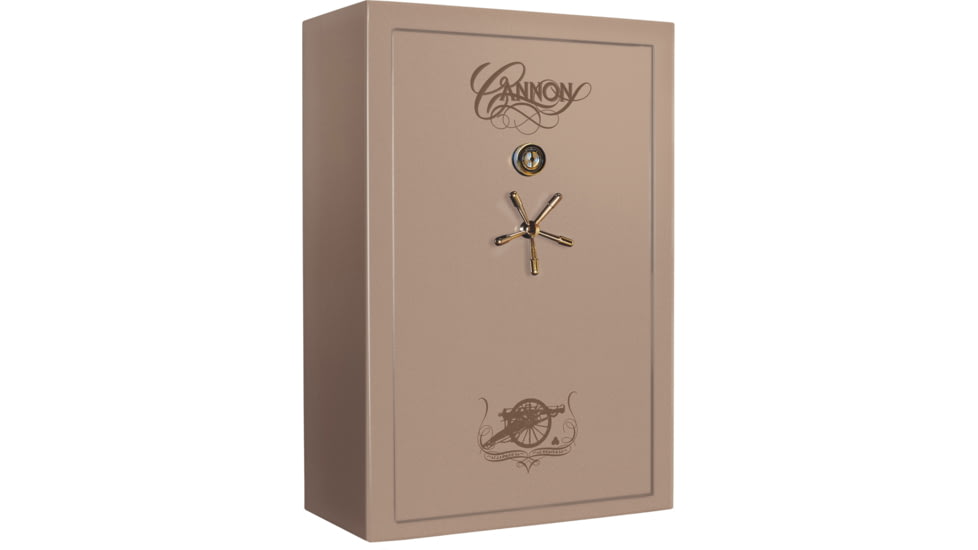 Cannon Safe Deluxe 33 Fireproof 36 Gun Safe, 60x40x24in - Hammertone Beige/Brass CA33-H3FDB-13