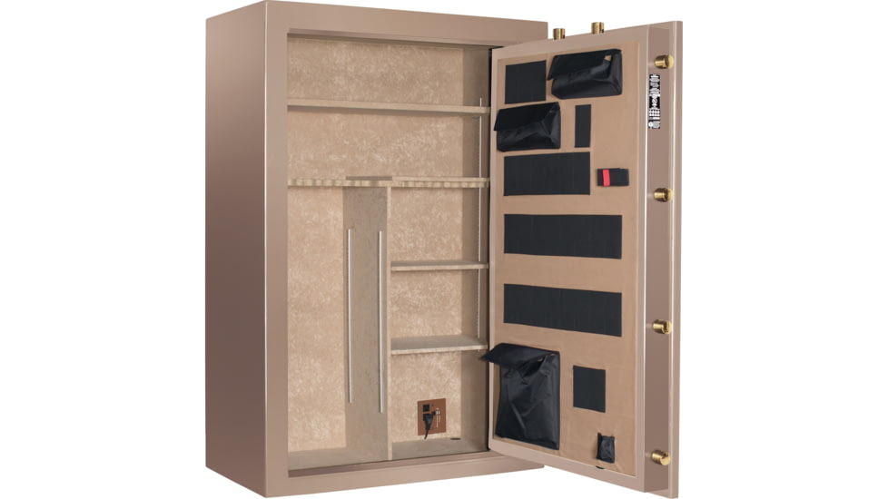 Cannon Safe Deluxe 33 Fireproof 36 Gun Safe, 60x40x24in - Hammertone Beige/Brass CA33-H3FDB-13