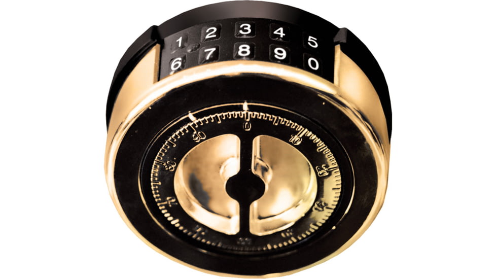 Cannon Safe Deluxe 33 Fireproof 36 Gun Safe, 60x40x24in - Hammertone Black/Brass CA33-H1FDB-13