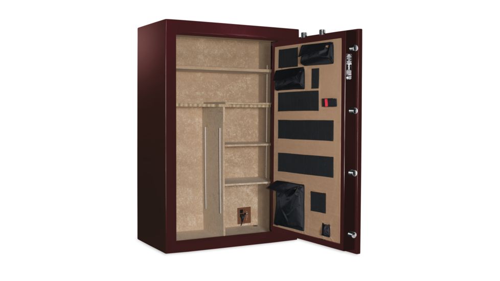Cannon Safe Deluxe 33 Fireproof Gun Safe, 60x40x24in - Hammertone, Burgundy CA33-H5FDC-13