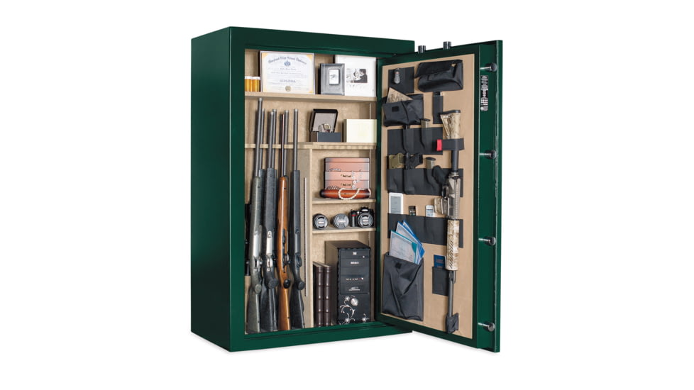 Cannon Safe Deluxe 33 Fireproof Gun Safe, 60x40x24in - Hammertone, Green CA33-H4FDC-13