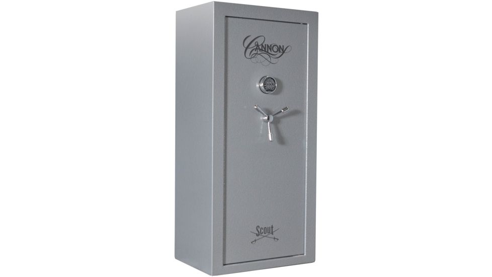 Cannon Safe Scout S19 28 Gun Electronic Safe, 59x28x20in - Hammertone Gray/Chrome S19-H2TEC-13