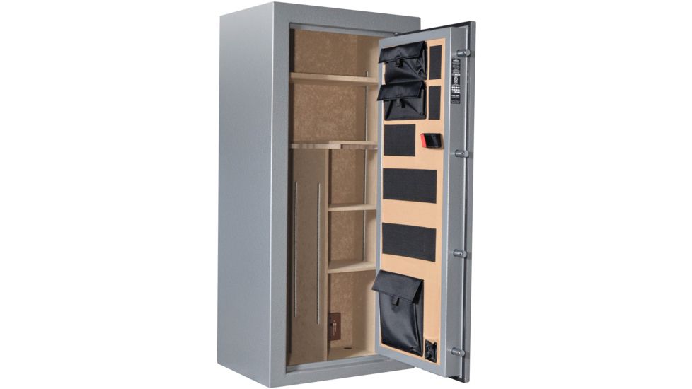 Cannon Safe Scout S19 28 Gun Electronic Safe, 59x28x20in - Hammertone Gray/Chrome S19-H2TEC-13