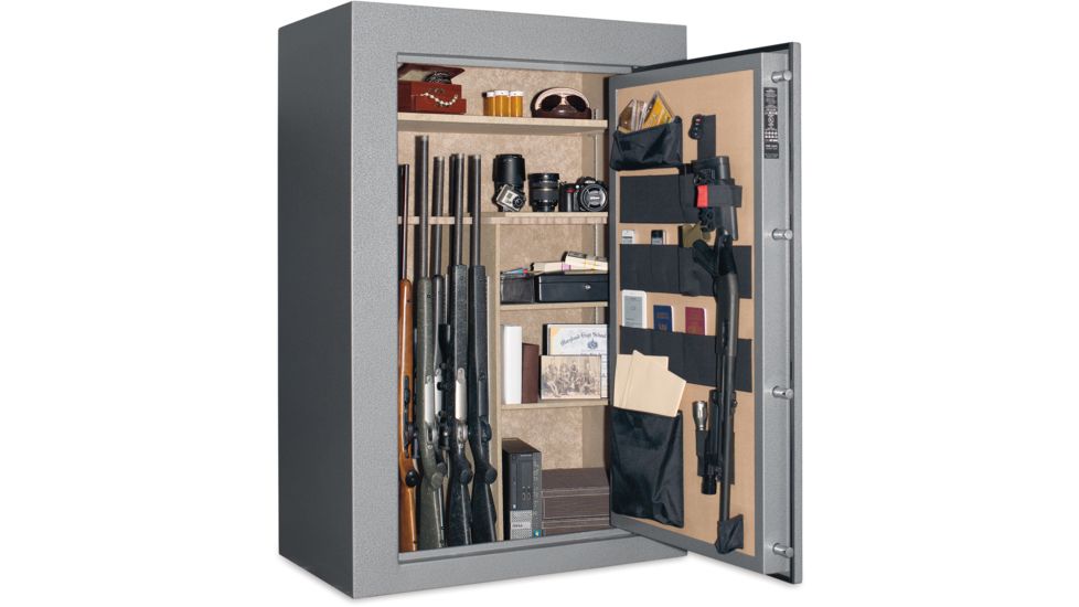 Cannon Safe Scout S33 48 Gun Electronic Safe, 59x40x24in - Hammertone Gray/Chrome S33-H2TEC-13