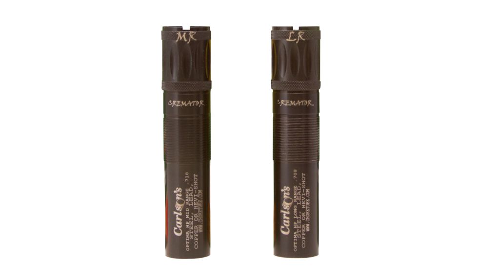 Carlson's Choke Tubes Cremator Non-Ported - Beretta Optima HP Mid Range/Long Range Choke Tubes, Black, Pack of 2, 11662