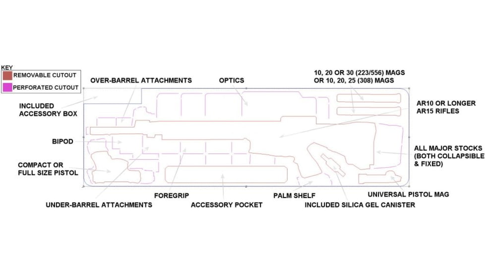 Case Club AR10 Rifle Case, Black, Medium, CC6063HXYWAR10