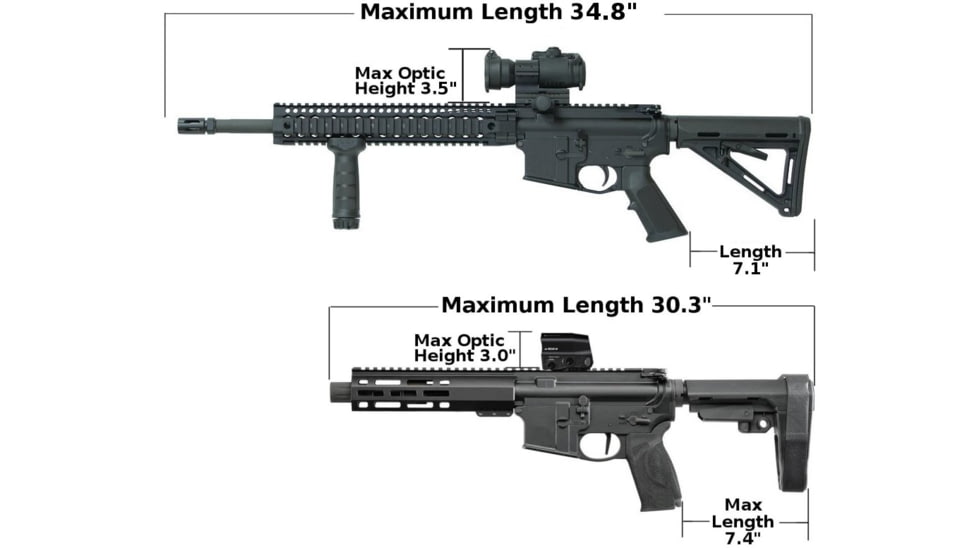 Case Club AR15 Pistol/SBR and AR15 Case, Black, Small, CC6108HXYWSBRAR