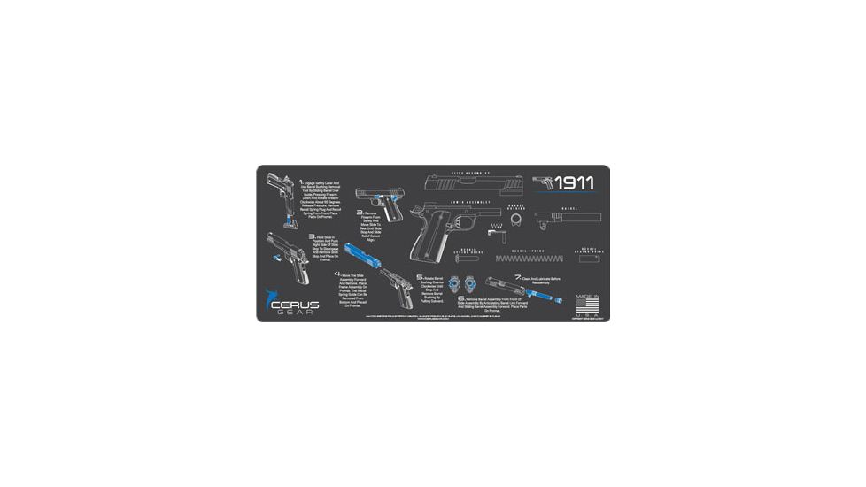 Cerus Gear 3mm Promats 12''x27'' 1911 Instructional Char Gray