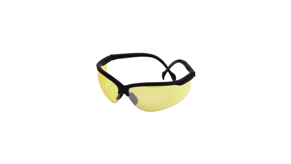 Champion Shooting Glasses, Black Curved Adjustable Frame - Yellow Lens 40610