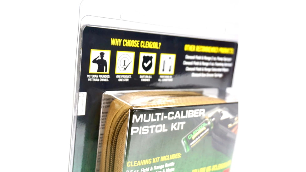 Clenzoil Multi-Caliber Pistol Kit, Tan, 2076