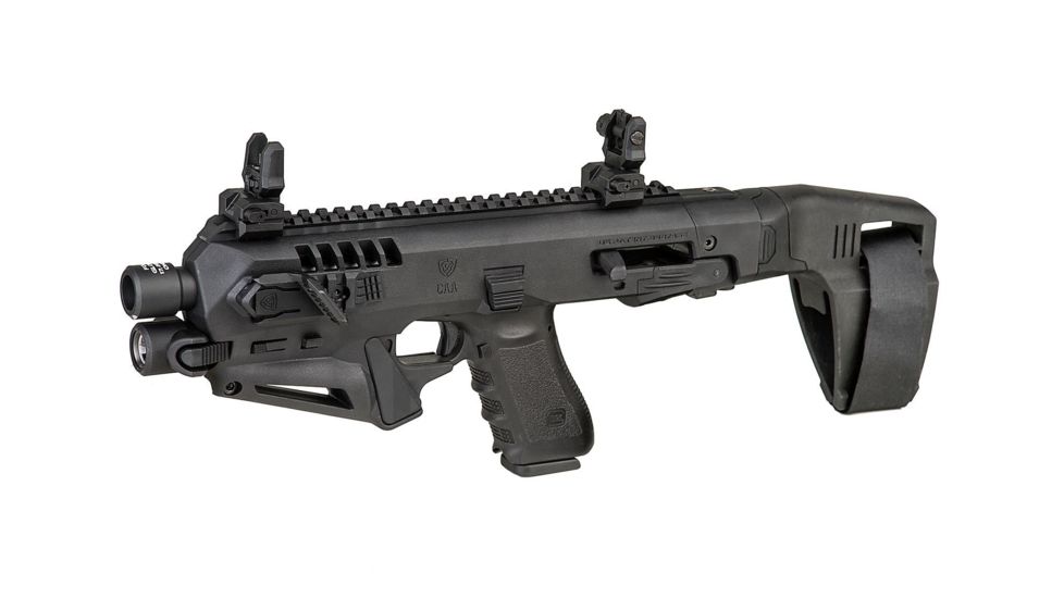 CAA Micro Roni Stabilizer Pistol Carbine Conversion for Glock - Non NFA, Glock 17/22/31, Black, MIC-RONI-STAB17
