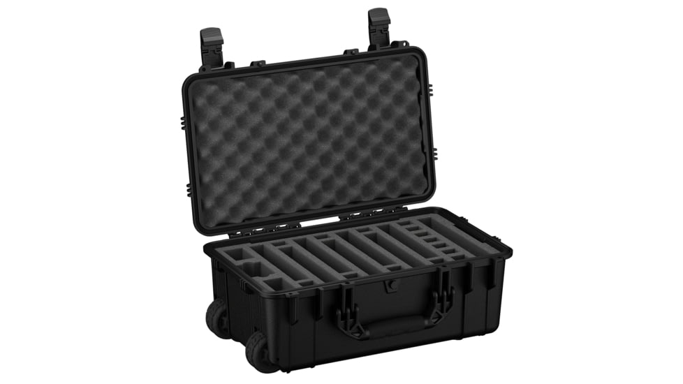 Condition1 22" 7 Pistol Case #300, Orange, Pre-Cut Foam 7 Slot &amp; 14 Mag, H300ORF10580AC1