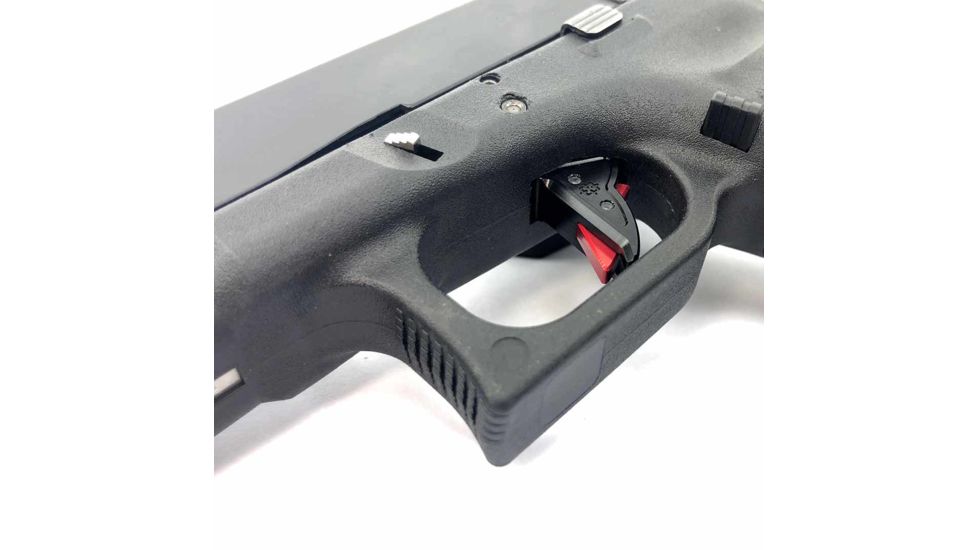 Cross Armory Enhanced Flat Faced Trigger for Glock Frames Gen 1 - 4, Aluminum, 40cal, Black Finish, crGTdi40