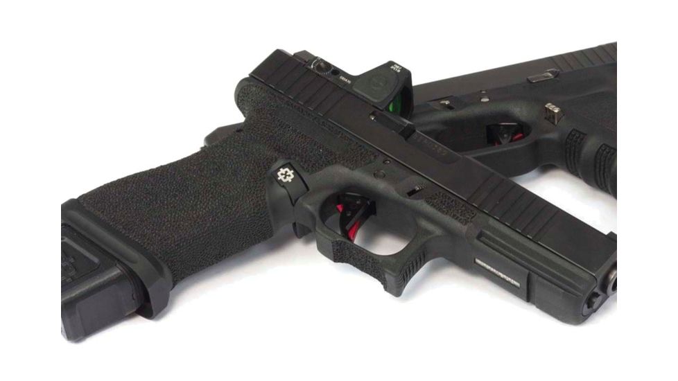 Cross Armory Enhanced Flat Faced Trigger for Glock Frames Gen 1 - 4, Aluminum, 40cal, Black Finish, crGTdi40