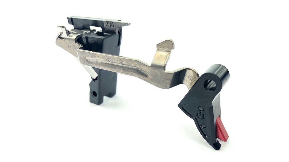 Cross Armory Enhanced Flat Faced Trigger for Glock Frames Gen 1 - 4, Aluminum, 40cal, Black Finish, crGTdi40