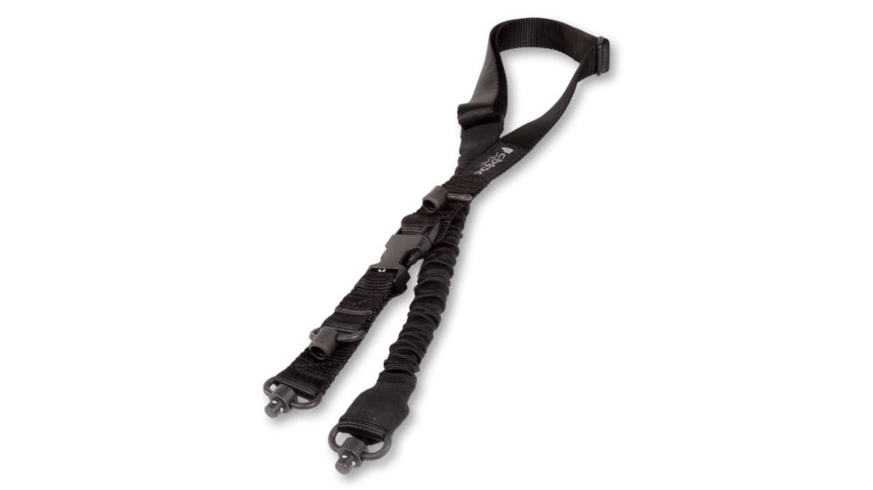 Crosstac Ambi 1.5in Wide Gun Sling / QD Swivels, Black, Regular, 135031-BLK-QD