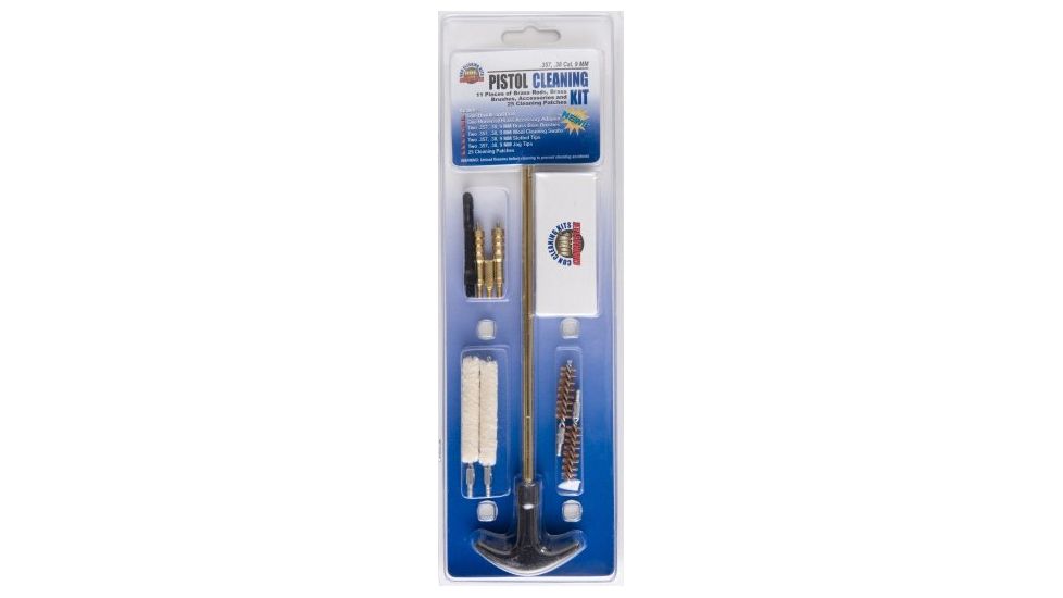 DAC Technologies 11 Piece Pistol Cleaning Kit for 357/38/9mm cal.Pistols in PCK 09M