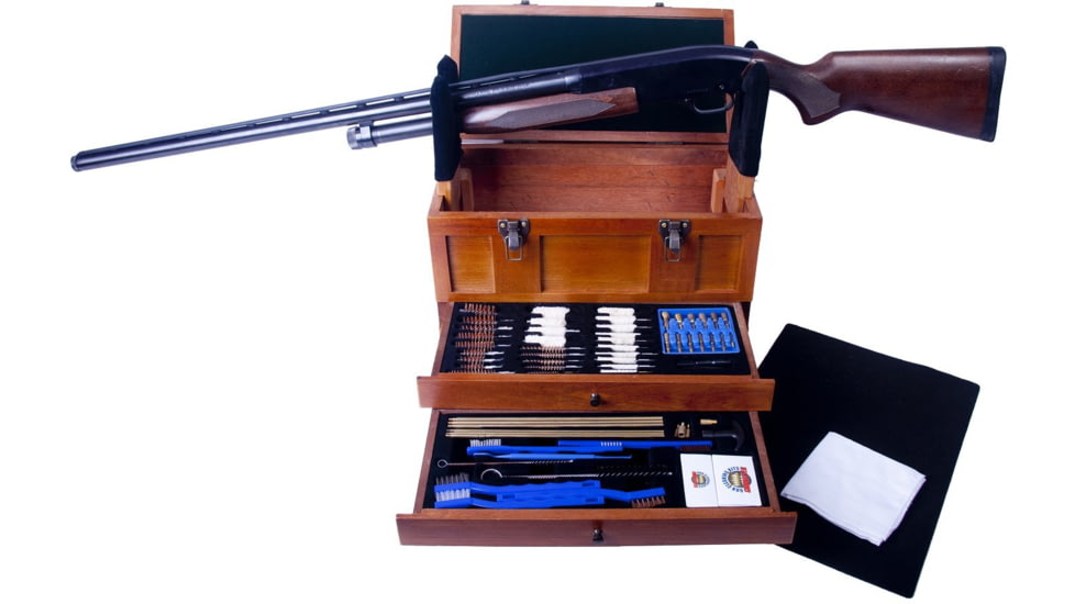 DAC Technologies GunMaster Wooden Toolbox with 63 piece Universal Select Gun Cleaning Kit, TBX96-W