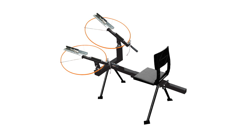 Do All Outdoors Double Seat Trap Launcher, Black, 1, 2, 3 or 4 Clays, DT500