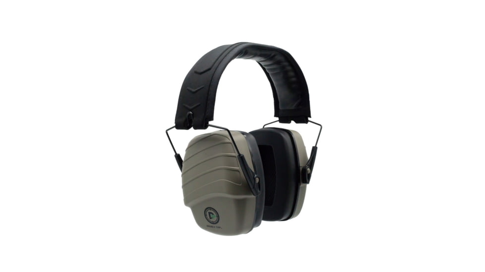 Double Tap Industries Passive Earmuffs - Hearing Protection, Tan/Black, EM-P-001