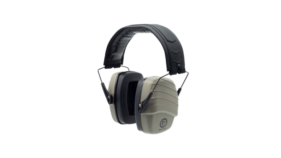 Double Tap Industries Passive Earmuffs - Hearing Protection, Tan/Black, EM-P-001