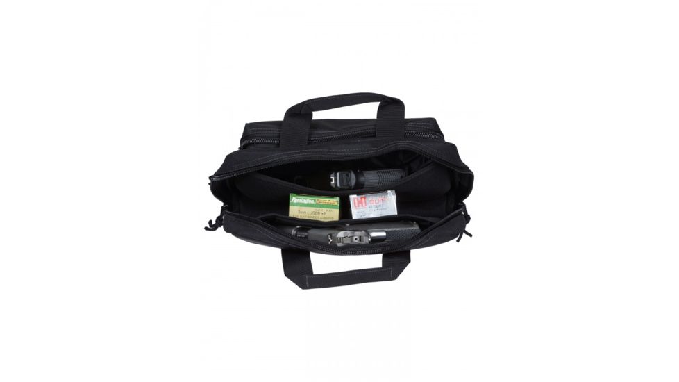 Drago Gear Double Pistol Case, 600D Polyester, 12.5x9.5x4.5in, Black, 12315BL