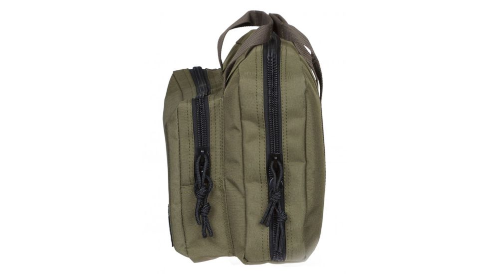 Drago Gear Double Pistol Case, 600D Polyester, 12.5x9.5x4.5in, Green, 12315GR