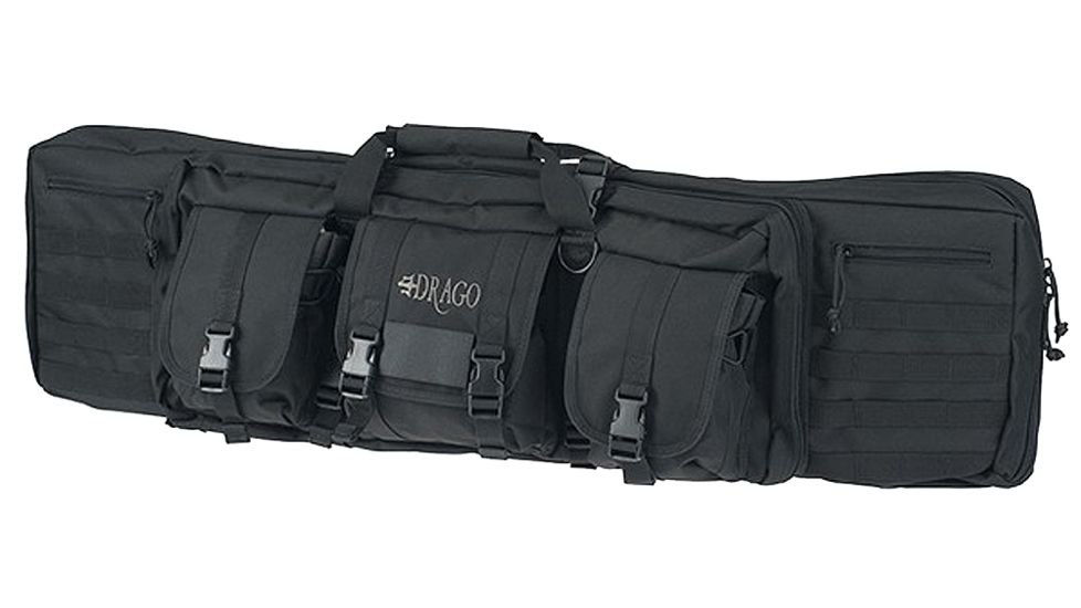 Drago Gear Tactical Double Gun Case 42 in,  600D Polyester, Black, 12323BL