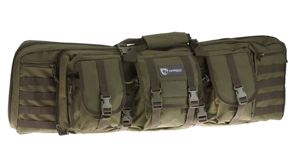 Drago Gear Tactical Double Gun Case 42in, 600D Polyester, Green, 12323GR