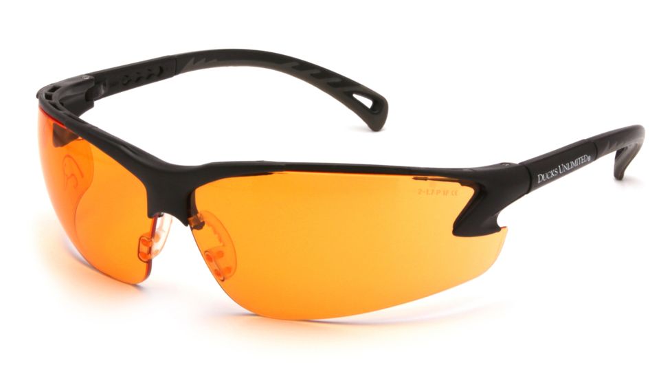 Ducks Unlimited Shooting Combo Kit, PM8010 Earmuff, Venture 3 Shooting Glasses, Black Frame and Orange DUCOMBO5740