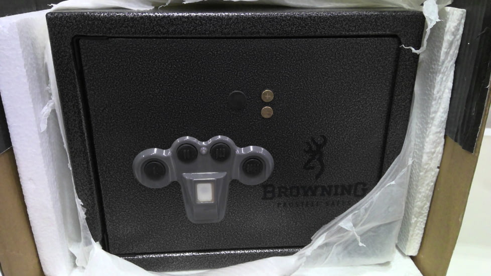 EDEMO Browning Safes PV900 Pistol Vault Textured Biometric, Black, 1601100239, EDEMO1