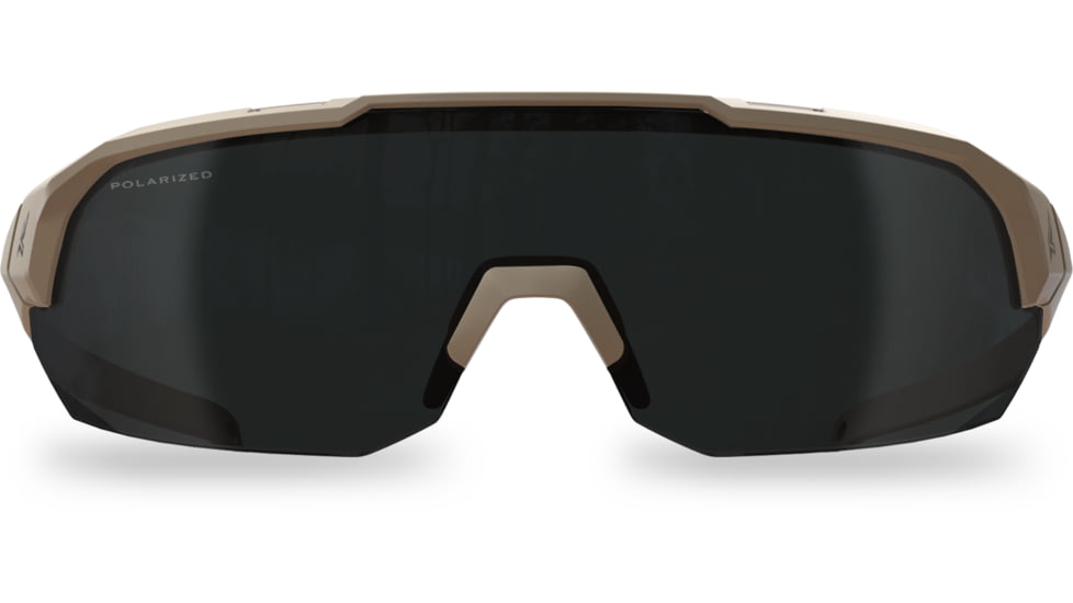 Edge Eyewear ARC Light Shooting Glasses, Tan499 Frame, Polarized Smoke Vapor Shield Lenses, Standard, AL1K174VS