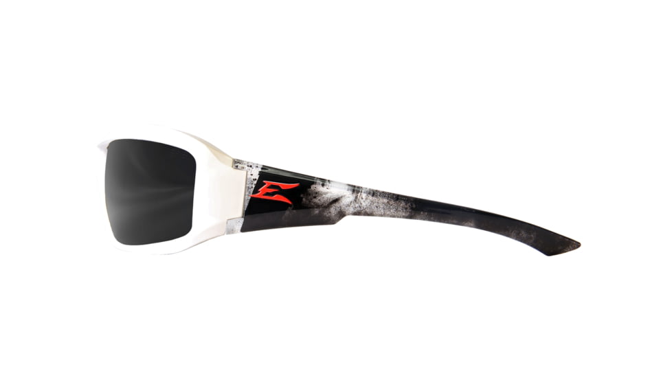 Edge Eyewear Brazeau Vigilante 2 Sunglasses, White &amp; Black Grunge Frame, Smoke Lenses, XB146-V2