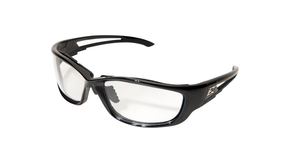 Edge Eyewear Kazbek XL Sunglasses, Black Frame, Clear Vapor Shield Lenses, GSK-XL111VS