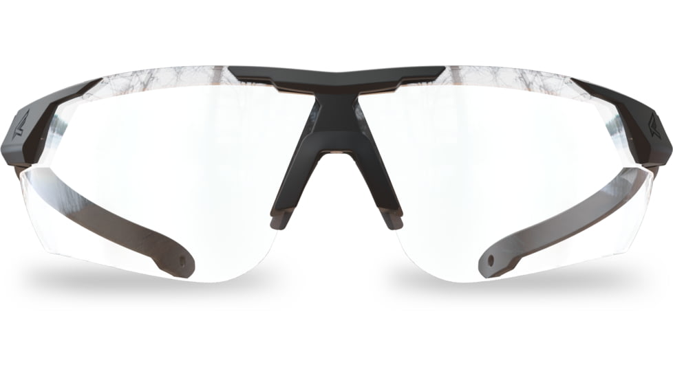 Edge Eyewear Phantom Rescue Shooting Glasses, Black Frame, Clear Vapor Shield Lenses, Standard, PR11VS