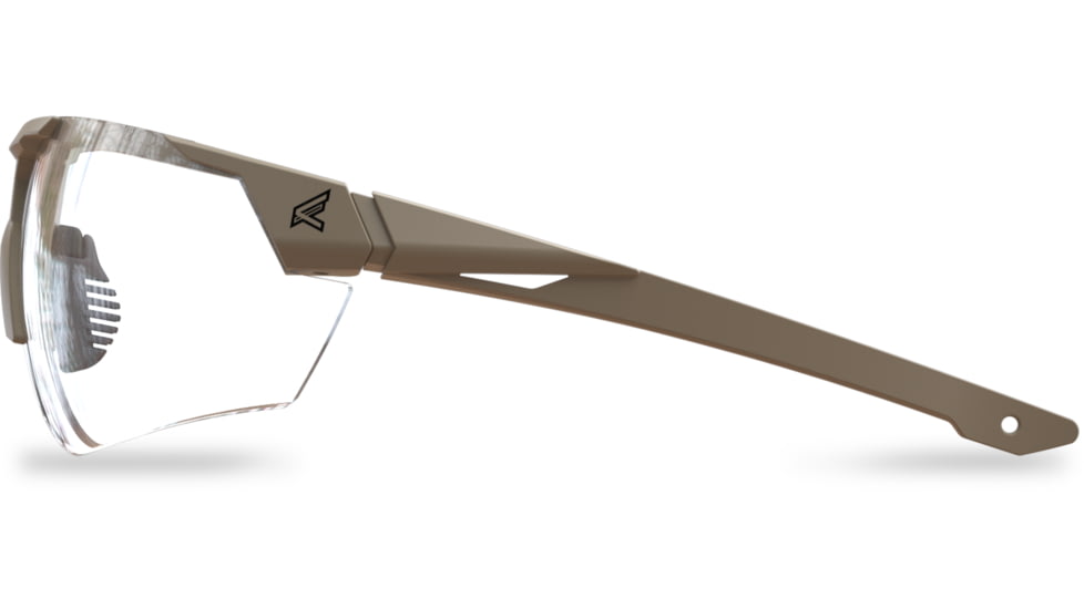 Edge Eyewear Phantom Rescue Shooting Glasses, Tan499 Frame, Clear Vapor Shield Lenses, Standard, PR21VS
